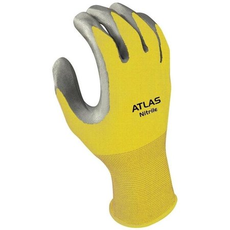 SHOWA ATLAS Ergonomic Protective Gloves, L, Knit Wrist Cuff 3704CL-08.RT